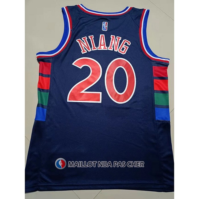 Maillot Philadelphia 76ers Georges Niang NO 20 Ville 2021-22 Bleu